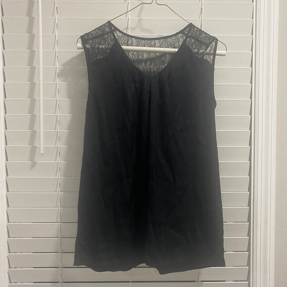 classiques enrier black silk tank top m - Picture 3 of 5